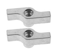 SKISUNO 2 Piezas Tuerca Mariposa para Gancho de Luz de Escenario, Perilla de Apriete Manual en T, Aleación de Aluminio Fundido, Plata, Compatible Focos de Escenario y Estructuras