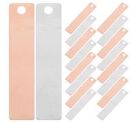 SKISUNO 24 pares de tiras de electrodos de cobre y zinc para experimentos científicos con baterías de frutas - Láminas de ánodo de zinc y cobre - Suministros de investigación química (4,9 x 0,9