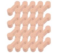 SKISUNO 24 Piezas De Vías De Madera para Trenes De Juguete Vías De Madera De Tren Extensiones De De Conectores De De Tren De De Juguete Color Caqui