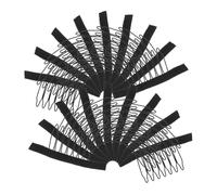 SKISUNO 24 Piezas Peines de Peluca con Dientes Clips para Asegurar Extensiones y Gorras de Accesorios para Peinados Mujer Negro