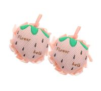 SKISUNO 2piezas Esponja Exfoliante Ducha Baño Suave Diseño De Fresa Limpieza Profunda y Masaje Para Relajación Aumenta Espuma y Lujoso Baño Para Hogar y Hotel