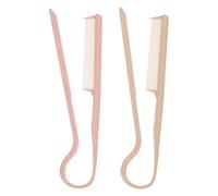 SKISUNO 2piezas Peines v Para Peinar Cabello Herramienta De Dividido y Para Mujer y Hombre Peine De De Rata y Cepillo Plano Color Rosa y Beige