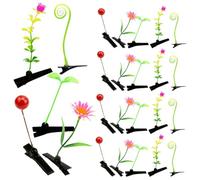 SKISUNO 30 piezas Clips de Pelo para Niñas con Diseño de Plantas Simuladas Accesorios Creativos para Peinados Infantiles Resistentes y Decorativos para Diario y Fiestas