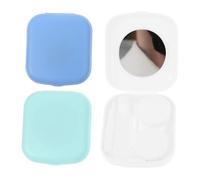 SKISUNO 3juegos Estuche para Lentes De Contacto De Viaje Caja Decorativa para Guardar Lentillas Organizador para Lentes De Contacto Mini para Maquillaje y Uso Diario