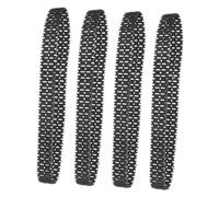 SKISUNO 4 cadenas de goma para orugas para tanques RC, montaje DIY, cadenas de goma antideslizantes con superficie lisa, armadura ligera para robots modelo y vehículos todoterreno