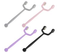 SKISUNO 4 Varillas Magnéticas para Uñas Efecto Ojo de Gato, Colores Negro Morado Gris Rosa, Accesorio Ligero para Arte de Uñas, Adecuado para Manicura Profesional y Uso en Casa