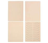 SKISUNO 4hojas Piel De Práctica Para Tatuar Bordadas Sintéticas Flexibles Para Principiantes y Mujeres Técnicas De Microblading y Sombreado