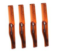 SKISUNO 4Piezas Peines Plegables para Peines de Compactos de Plástico Herramientas de Cuidado para Peinados con Aceite Peines Antiestáticos y Duraderos