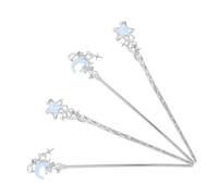 SKISUNO 4piezas Vintage Chinese Hairpins Moon Star Hair Sticks for Elegant Buns Retro Accessories for Women and Girls