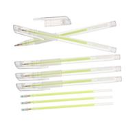 SKISUNO 5 piezas Marcador para Cejas Permanente Fluorescente Verde Unidades con Recambios Herramienta de Mapeo de para Microblading Tatuajes y Maquillaje Profesional para Principiantes y