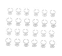 SKISUNO 500 Piezas Unidades Anillos Desechables para Microblading Soporte Adhesivo Pestañas Contenedores Cosmético Accesorios Profesionales