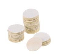 SKISUNO 50piezas Almohadillas De Luffa Reutilizables Para Desmaquillado y Limpieza Facial Esponjas Exfoliantes Para Cuidado
