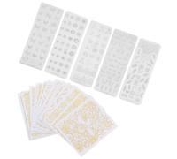 SKISUNO 5piezas Placas de Estampación para Uñas con Diseños de Flores y Mariposas Plantillas Stencil para Decoración de Uñas DIY Accesorios para Manicura Profesional y Uso Casa