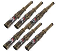 SKISUNO 6piezas Telescopios Piratas Monoculares Telescópicos para Niño Niña Juguetes Portátiles Resistentes y Fáciles De Usar para Fiestas Temáticas y Aventuras Al Aire