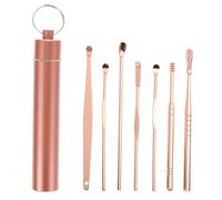 SKISUNO 7 Piezas Limpiadores de Cera para Orejas de Acero Inoxidable Herramientas Multipropósito con Tubo de Almacenamiento Antideslizantes y Duraderos para Uso Diario y Viaje