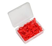 SKISUNO 80 Hebillas de Crochet de Plástico Color Rojo Forma de Calcetín para Accesorios DIY de Tejido y Manualidades Creativas