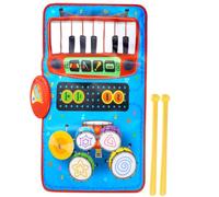 SKISUNO Alfombra Musical Infantil Piano y Tambor Manta Educativa para Estimula Desarrollo Sensorial y Coordinación Juguete para Preescolar Sin Baterías Compacto
