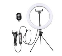 SKISUNO Anillo De Luz Led Regulable Trípode para Soporte De Transmisión Móvil, Palo Selfie Control Remoto Inalámbrico, Portátil y Práctico para Vídeo Vlog