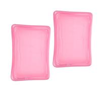 SKISUNO Bandeja Inflable para Piscina 2 Piezas Rosa, Soporte para Comida y Bebida, Bandeja Flotante para Fiestas y Piscina, Barra de Servicio para Hielo y Refrigeración, Accesorios