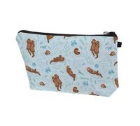 SKISUNO Bolsa De Maquillaje Estampado, Neceser De Viaje Portátil Cremallera, Gran Capacidad, Diseño Ligero y Práctico para Mujeres y Adolescentes, Adecuado para Organizar Cosméticos y Artí