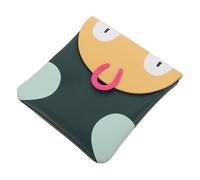 SKISUNO Bolsa para Compresas Sanitarias Verde de PU Ligera y Fácil de Usar, Organizador Portátil Adecuado para Uso Fuera de Casa y Almacenamiento Higiénico