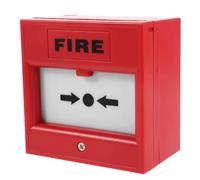 SKISUNO Botón Integración de Alarma contra Incendios de Plástico Manual Rojo Resistente al Desgaste y Cumplimiento de Normas de Seguridad para Hogar y Escuela