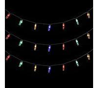 SKISUNO Cadena de Luces LED para Fotos de 2,2 M 20 Clips de Colores, Guirnalda Flexible para Decoración Interior de Fiestas, Bodas y Habitaciones