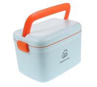 SKISUNO Caja Organizadora de Medicamentos Familiar Grande Azul Claro Portátil, Estuche de Almacenamiento Sellado para Casa y Viaje, Material Duradero, Clasificación Separada y Uso Multifuncional