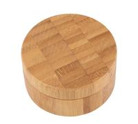 SKISUNO Caja para Polvos de Maquillaje de Bambú 30g con Esponja, Portátil Prueba de Fugas, Adecuado para Viajes y Uso Diario