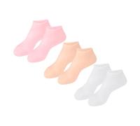 SKISUNO Calcetines Hidratantes de Silicona Elástica para Pies Secos y Agrietados, Mascarilla Exfoliante para Pies Protección en Duchas, Cuidado de Talones Hogar