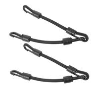 SKISUNO Cinchas Elásticas Gancho Multifunción Paquete de 4 Piezas Hechas de Pom y Cuerda de Goma Fijación Firme y Extensible para Camping y Uso Diario