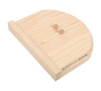 SKISUNO Cubierta de Interruptor de Palanca de Madera Maciza Doble Puerta, Protector de Salida Eléctrica a Prueba Seguridad en Habitaciones Infantiles, Color Caqui, 22,5 X 18,8 X 3 Cm