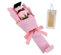 SKISUNO De Flores De Jabón Scented Bouquet Con De Graduación y Bolsa Decoración Para Celebraciones y Fotografía