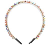 SKISUNO Diadema Gemas de Imitación Coloridos, Diademas para Mujeres y Adolescentes, Accesorios Cabello Pedrería Brillante, Cómodas y Decorativas para Fiestas y Uso Diario