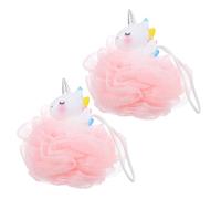 SKISUNO Esponja de Baño Unicornio para Niñas 2 Unidades Exfoliante Corporal Suave y Espumosa para Baño Infantil y Ducha Diaria