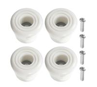 SKISUNO Frenos de Patines de Talón Cuádruples de PU Blanco Control Fácil y Uso Versátil, 4 Juegos para Patinaje al Aire Libre y Pistas de Patinaje