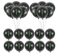 SKISUNO Globos de Látex Verdes 100 Unidades para Decoración de Fiesta Infantil Fondo Temático de Alienígenas Accesorios para Cumpleaños y Shower Kit Festival de Globos