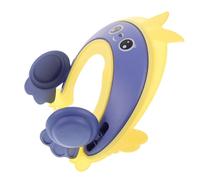 SKISUNO Gorro de Ducha Ajustable para Ñiño y Niño Pequeño, Protección de Orejas y Ojos, Silicona Flexible, Color Amarillo Limón, 0-18 Años, Visera para Baño Infantil Segura y Cómoda