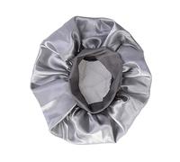 SKISUNO Gorro para Dormir de Noche Elástico Diadema Ancha Plata Talla Única para Mujer Cuidado del Cabello Uso Nocturno y Quimioterapia