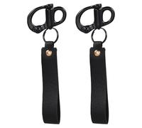 SKISUNO Grillete de Acero Inoxidable 316 Marino de Liberación Rápida, Tamaño 52 Mm, Negro con Recubrimiento de Pu, Paquete de 2 Unidades para Accesorios de Navegación, Equipos de