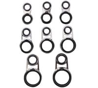 SKISUNO Guías para Cañas de Pescar de Lance Largo Anillo Superior y Kit de Reparación Portátil, Ideales para Pesca en Playa y Río