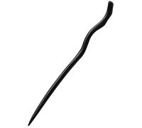 SKISUNO Horquilla Pelo Vintage de Madera Ébano Negra 18 Cm, Palillos Chinos para Moños y Cabello Largo, Accesorios Hanfu Tradicionales para Mujer, Estilo Retro y Liviano