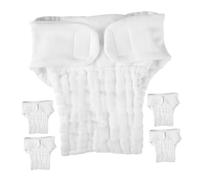 SKISUNO Insertos Absorbentes Reutilizables Tela 5 Piezas de Algodón Lavable Tamaño Mediano Blancos para Bebés y Niños Pequeños Ideales para Entrenamiento de Baño y Uso Bañadores