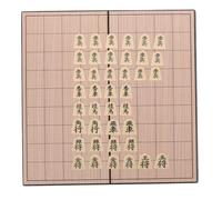 SKISUNO Juego de Mesa Japonés Shogi Plegable con Tablero de Madera y Piezas Magnéticas Juego Tradicional Portátil para Viajes y Entretenimiento Familiar Tablero de Ajedrez Japonés