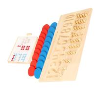 SKISUNO Juego Educativo de Madera para Trazar Números Ranuras Herramienta de Escritura para Juguete Cognitivo de Aritmética Colores Brillantes para Aprendizaje Preescolar Tablero