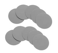 SKISUNO Kit de 10 Placas Metálicas Adhesivas Redondas para Soporte Magnético Móvil en Coche, Hierro Resistente y Fácil Montaje para Tablets y Smartphones