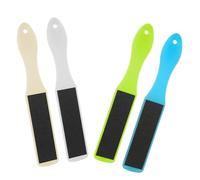 SKISUNO Lijadora de Pies de Mano Doble Cara 4 Piezas Papel Abrasivo y Diseño con Agujero Colgante para Eliminar Callos y Exfoliar la Epidermis del Pie Color Aleatorio