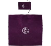 SKISUNO Mantel de Tarot para Mesa Tapete de Adivinación con Estrella Pentagrama Creativa para Escritorio Cartas Decoración Portátil para Brujería y Astrología