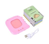 SKISUNO Máquina de Aprendizaje Temprano con Tarjetas de Lectura Chino Inglés Juguete Didáctico para Bebés de Año Dispositivo Educativo de Terapia del Habla y Cognición Rosa
