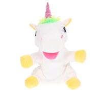 SKISUNO Marioneta de Mano Unicornio de Peluche Suave para Contar Historias Juguete Interactivo para Estimulación de Imaginación y Comunicación Diseño Colorido y Seguro
